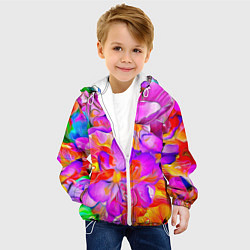 Куртка с капюшоном детская Flower Illusion, цвет: 3D-белый — фото 2