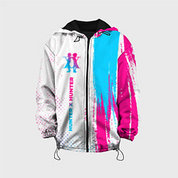 Куртка с капюшоном детская Hunter x Hunter neon gradient style: по-вертикали, цвет: 3D-черный