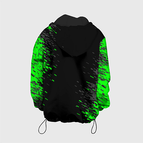 Детская куртка Билли Айлиш зелёная краска / 3D-Черный – фото 2