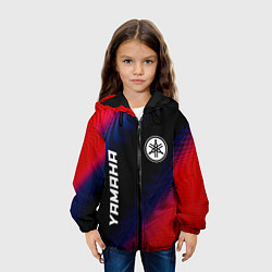 Куртка с капюшоном детская Yamaha красный карбон, цвет: 3D-черный — фото 2