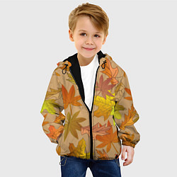 Куртка с капюшоном детская Осенняя атмосфера, цвет: 3D-черный — фото 2