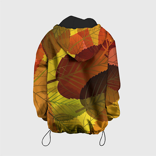 Детская куртка Осенние крупные листья / 3D-Черный – фото 2