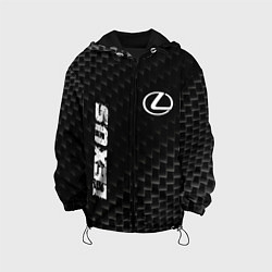 Куртка с капюшоном детская Lexus карбоновый фон, цвет: 3D-черный