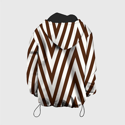 Детская куртка Геометрические треугольные линии / 3D-Черный – фото 2