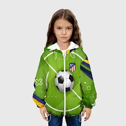 Куртка с капюшоном детская Atletico madrid Мяч, цвет: 3D-белый — фото 2
