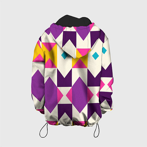 Детская куртка Геометрический цветной орнамент / 3D-Черный – фото 2
