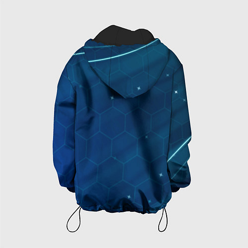Детская куртка Real madrid голубая абстракция / 3D-Черный – фото 2