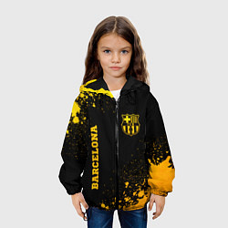 Куртка с капюшоном детская Barcelona - gold gradient: надпись, символ, цвет: 3D-черный — фото 2