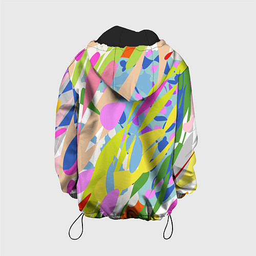 Детская куртка Краски лета абстракция / 3D-Черный – фото 2