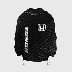 Куртка с капюшоном детская Honda карбоновый фон, цвет: 3D-черный