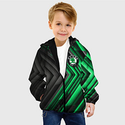 Куртка с капюшоном детская Skoda строгий стиль, цвет: 3D-черный — фото 2