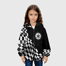 Куртка с капюшоном детская Yamaha racing flag, цвет: 3D-черный — фото 2