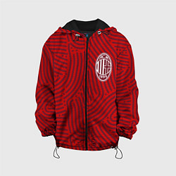 Куртка с капюшоном детская AC Milan отпечатки, цвет: 3D-черный