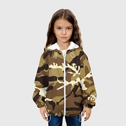 Куртка с капюшоном детская Камуфляж Woodland осень крупный, цвет: 3D-белый — фото 2