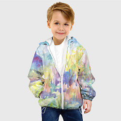Куртка с капюшоном детская Золотая осень акварель, цвет: 3D-белый — фото 2