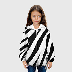 Куртка с капюшоном детская Камуфляж зебры, цвет: 3D-белый — фото 2