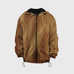 Куртка с капюшоном детская Деревянная текстура, цвет: 3D-черный