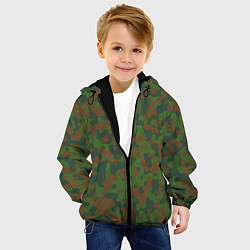 Куртка с капюшоном детская Камуфляж WW2 Soviet, цвет: 3D-черный — фото 2