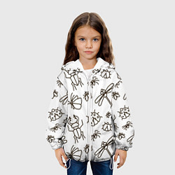 Куртка с капюшоном детская Bugs pattern, цвет: 3D-белый — фото 2