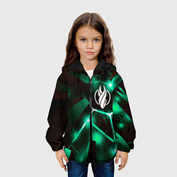 Куртка с капюшоном детская Dead Space разлом плит, цвет: 3D-черный — фото 2