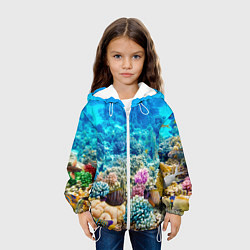 Куртка с капюшоном детская Дно морское, цвет: 3D-белый — фото 2