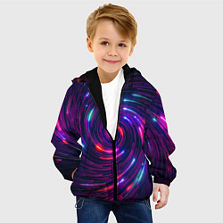 Куртка с капюшоном детская НЕОНОВАЯ ЧЁРНАЯ ДЫРА, цвет: 3D-черный — фото 2
