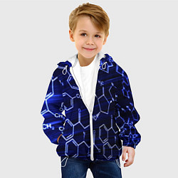 Куртка с капюшоном детская Графическая химия, цвет: 3D-белый — фото 2