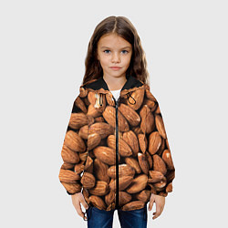Куртка с капюшоном детская Миндальные орешки, цвет: 3D-черный — фото 2