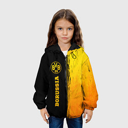 Куртка с капюшоном детская Borussia - gold gradient: по-вертикали, цвет: 3D-черный — фото 2