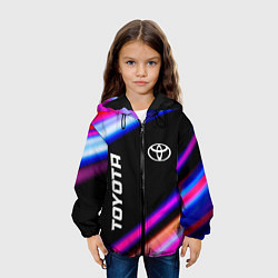 Куртка с капюшоном детская Toyota speed lights, цвет: 3D-черный — фото 2