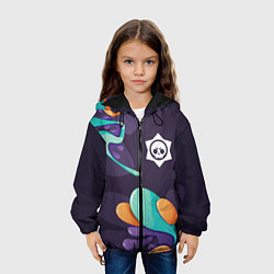 Куртка с капюшоном детская Brawl Stars graffity splash, цвет: 3D-черный — фото 2