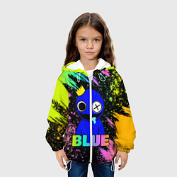 Куртка с капюшоном детская Rainbow Friends - Blue, цвет: 3D-белый — фото 2