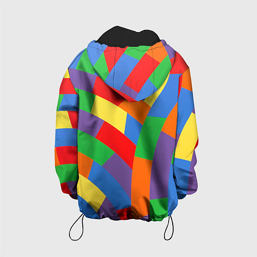 Детская куртка Разноцветные текстуры и паттерны / 3D-Черный – фото 2