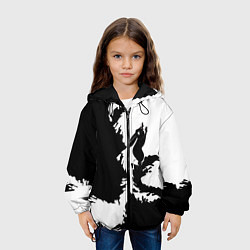 Куртка с капюшоном детская Символ 2023 года зайка, цвет: 3D-черный — фото 2