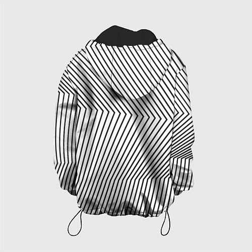 Детская куртка Ломанные линии и оптическая иллюзия / 3D-Черный – фото 2