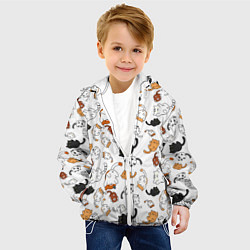 Куртка с капюшоном детская Вечеринка кошек, цвет: 3D-белый — фото 2