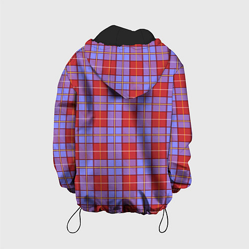 Детская куртка Ткань Шотландка красно-синяя / 3D-Черный – фото 2