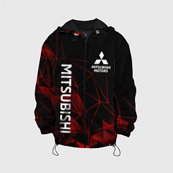 Куртка с капюшоном детская Mitsubishi line style, цвет: 3D-черный