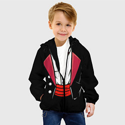 Куртка с капюшоном детская Костюм фокусника с бабочкой и волшебной палочкой, цвет: 3D-черный — фото 2