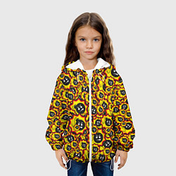 Куртка с капюшоном детская Serious Sam logo pattern, цвет: 3D-белый — фото 2
