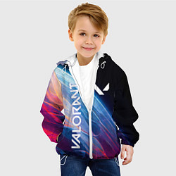 Куртка с капюшоном детская Valorant - разлом, цвет: 3D-белый — фото 2