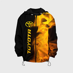 Куртка с капюшоном детская Toyota - gold gradient: по-вертикали, цвет: 3D-черный