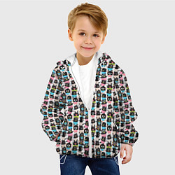 Куртка с капюшоном детская Весёлые монстрики с соской, цвет: 3D-белый — фото 2