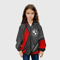 Куртка с капюшоном детская BMW sports racing, цвет: 3D-черный — фото 2