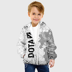 Куртка с капюшоном детская Dota glitch на светлом фоне: по-вертикали, цвет: 3D-белый — фото 2