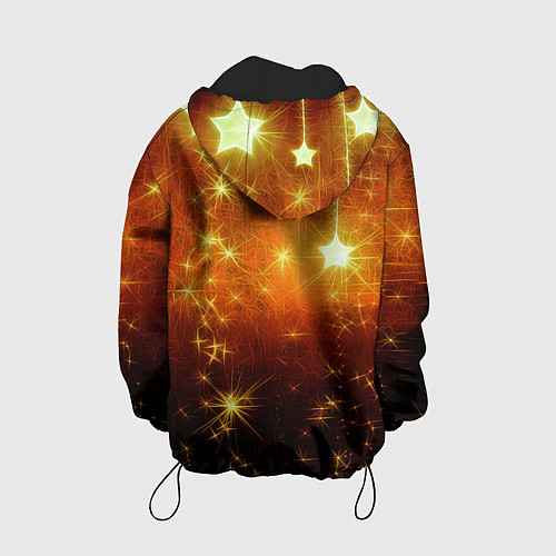 Детская куртка Золотистае звёзды / 3D-Черный – фото 2