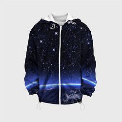 Куртка с капюшоном детская Земной горизонт, цвет: 3D-белый