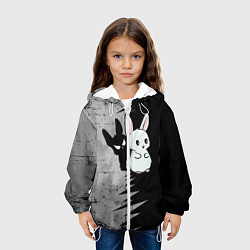 Куртка с капюшоном детская Теневой зайка, цвет: 3D-белый — фото 2