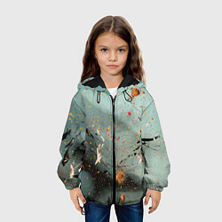 Куртка с капюшоном детская Светлый туман и разные краски, цвет: 3D-черный — фото 2