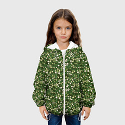 Куртка с капюшоном детская Милитари камни, цвет: 3D-белый — фото 2